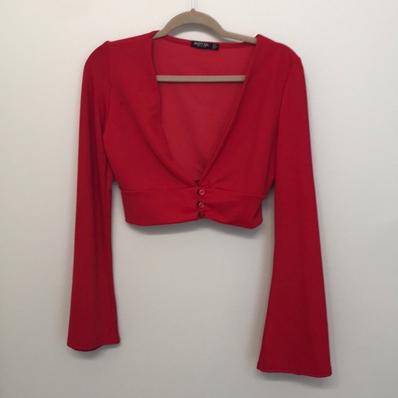 Nasty Gal Tops - Red Crop top